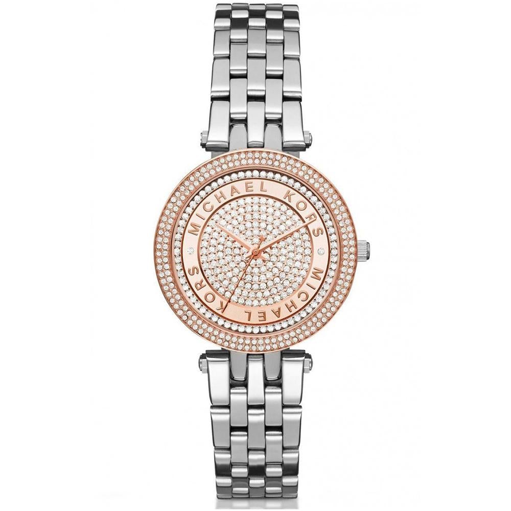 Michael Kors Ladies Mini Darci Rose Gold Watch - MK3446